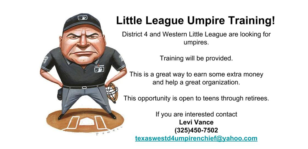 Umpires Needed